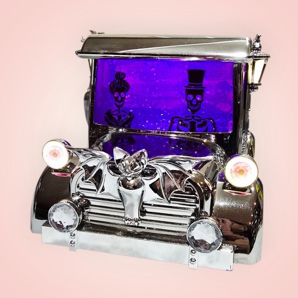Bath & Body Works‎ Light-Up Hearse Waterglobe 3-Wick Candle Holder AS IS - Picture 3 of 14